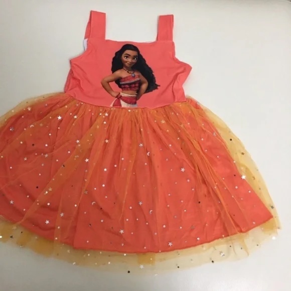 Boutique Sweet Princess Moana Cute Sparkly Stat tutu Dress - Picture 2 of 7
